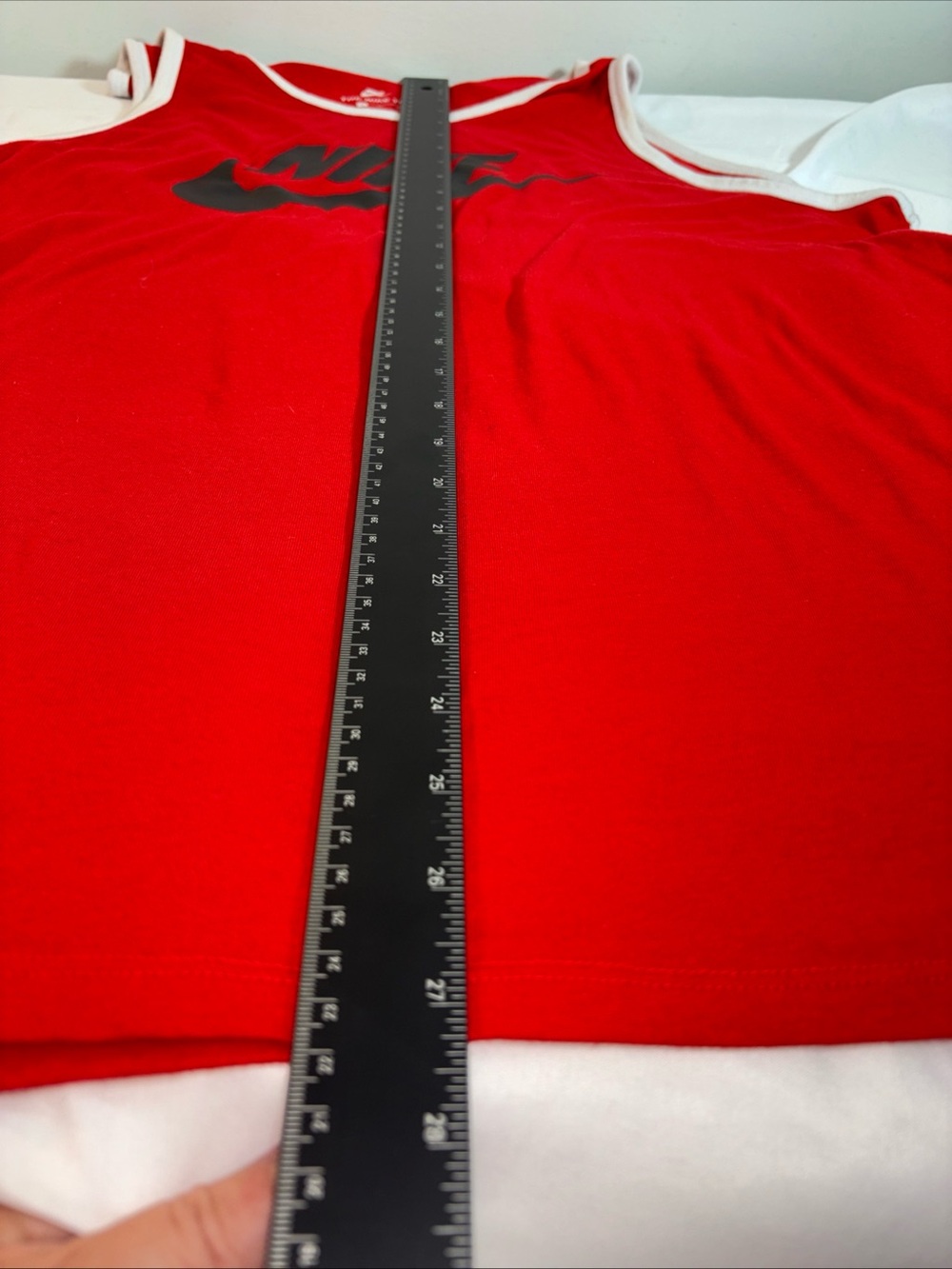 Nike Red Tank Top with Black Logo. 1042 - Picture 7 of 10